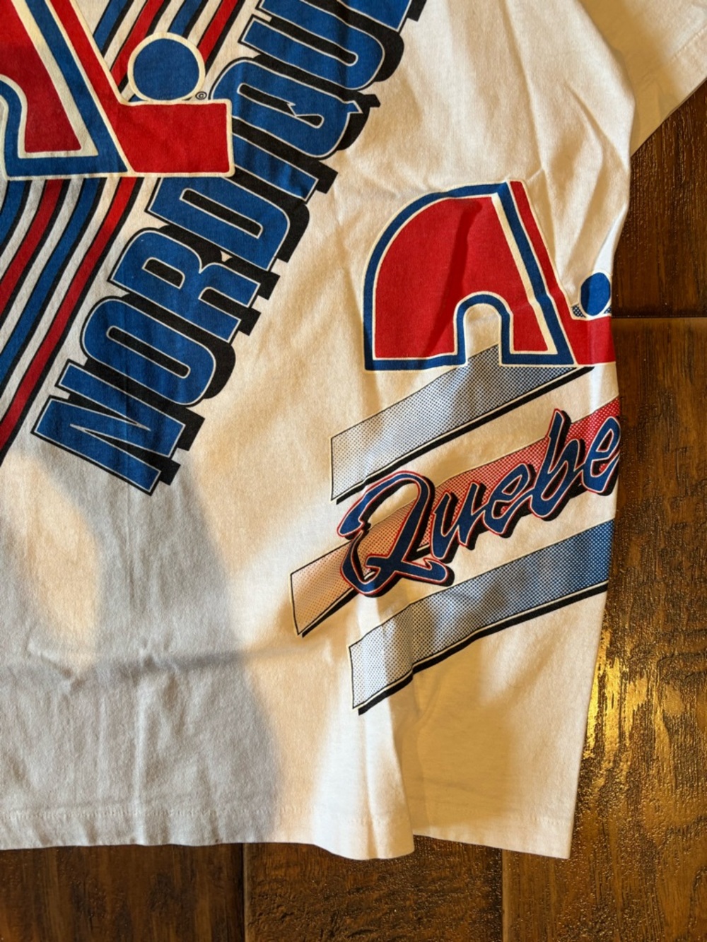 Vintage 1992 Quebec Nordiques Bulletin AOP Shirt - Picture 12 of 14